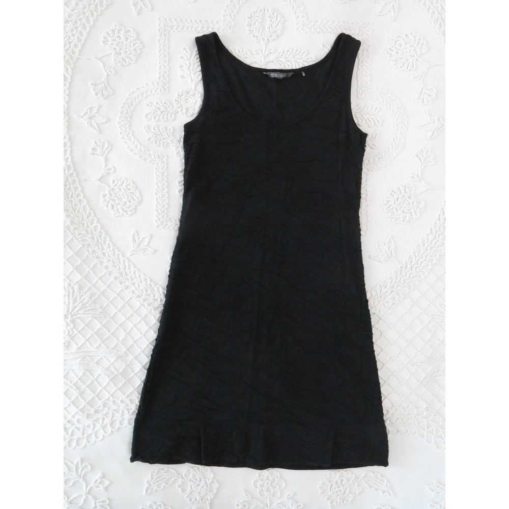 Toad&Co XS Black Samba Wave Tank Dress Organic Cotton Tencel Shift Sundress - Picture 2 of 8